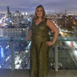 Elvi Sequined Wide Leg Jumpsuit